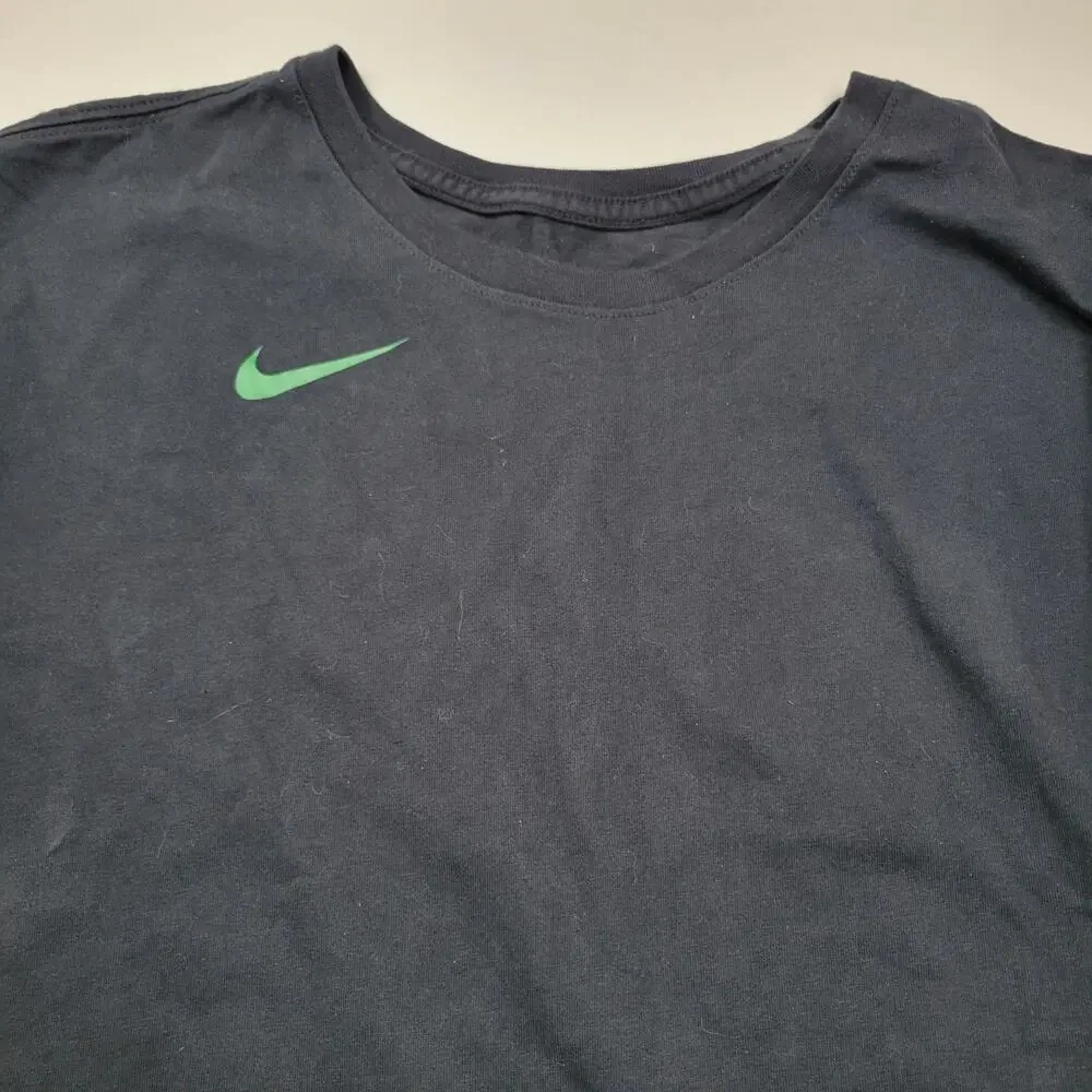 Celtics The Nike Tee Black Long Sleeve Size XL NBA Green Lucky Leprechaun Logo